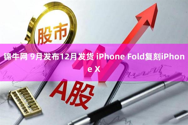 锦牛网 9月发布12月发货 iPhone Fold复刻iPhone X